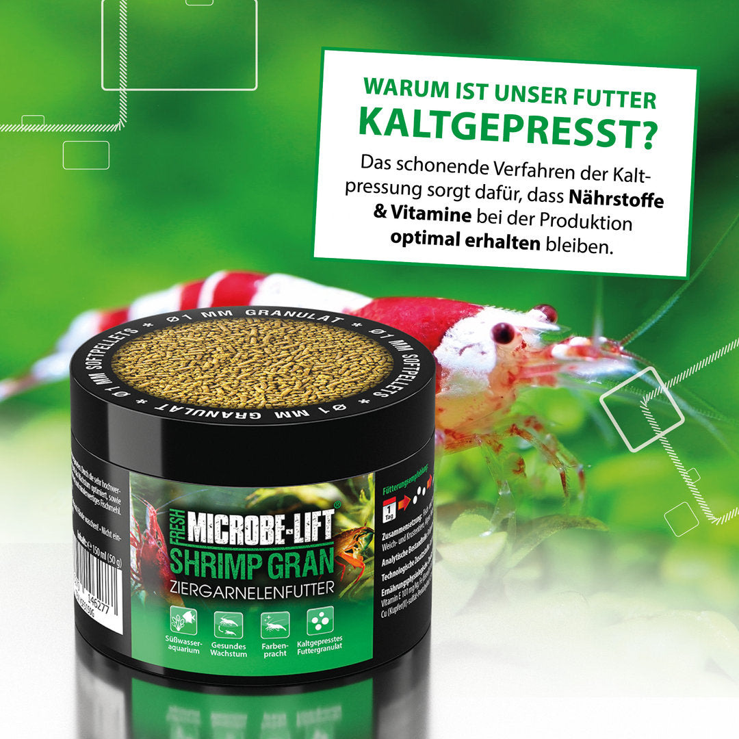 ARKA Microbe-Lift Shrimp Grain Hauptfutter für Garnelen – 150ml von ARKA