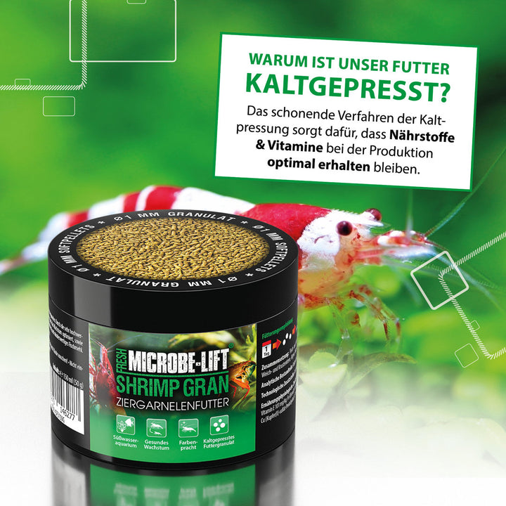 ARKA Microbe-Lift Shrimp Grain Hauptfutter für Garnelen – 150ml von ARKA