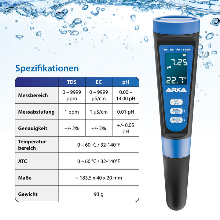 ARKA myAqua pH/TDS/EC-Messgerät von ARKA