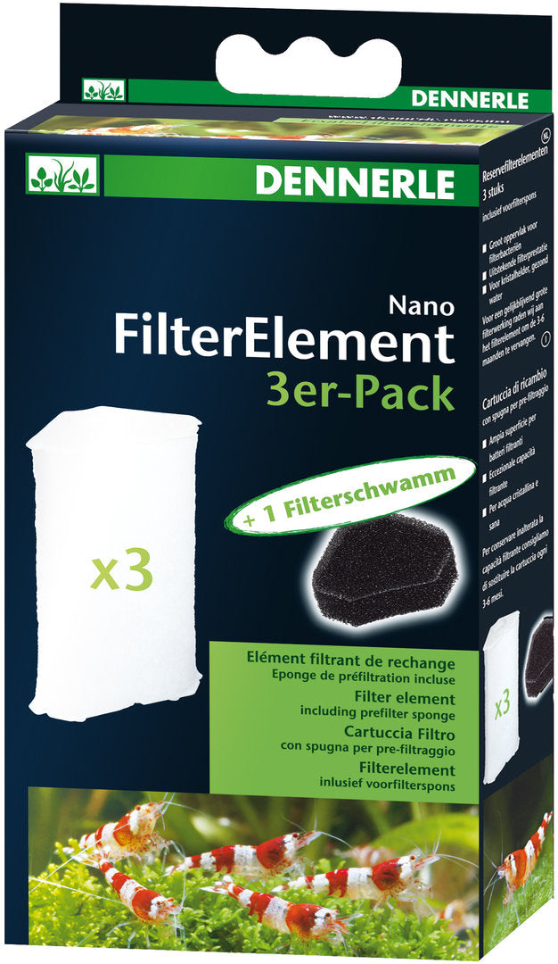 Dennerle Nano FilterElement Ersatzkartusche - 3er-Pack