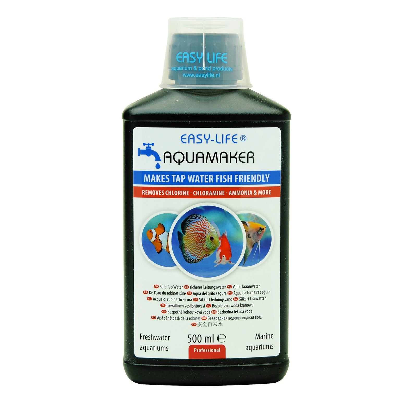 Easy-Life AquaMaker 500ml – Hochwirksamer Wasseraufbereiter für Süß-, Meerwasser & Gartenteich - official Easy-Life product image 1:1