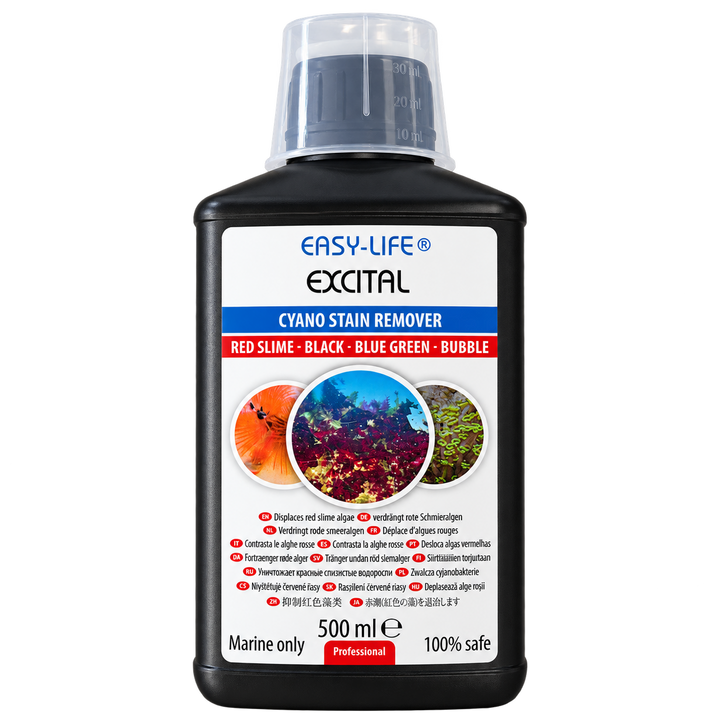 Easy-Life Excital 500 ml – Cyano-Entferner für Meerwasser, freigestellte Flasche