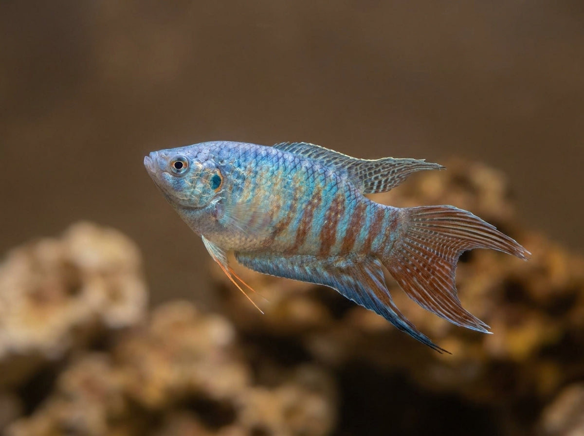 Makropode-Blau (Macropodus opercularis "Blau") von Finn & Reef