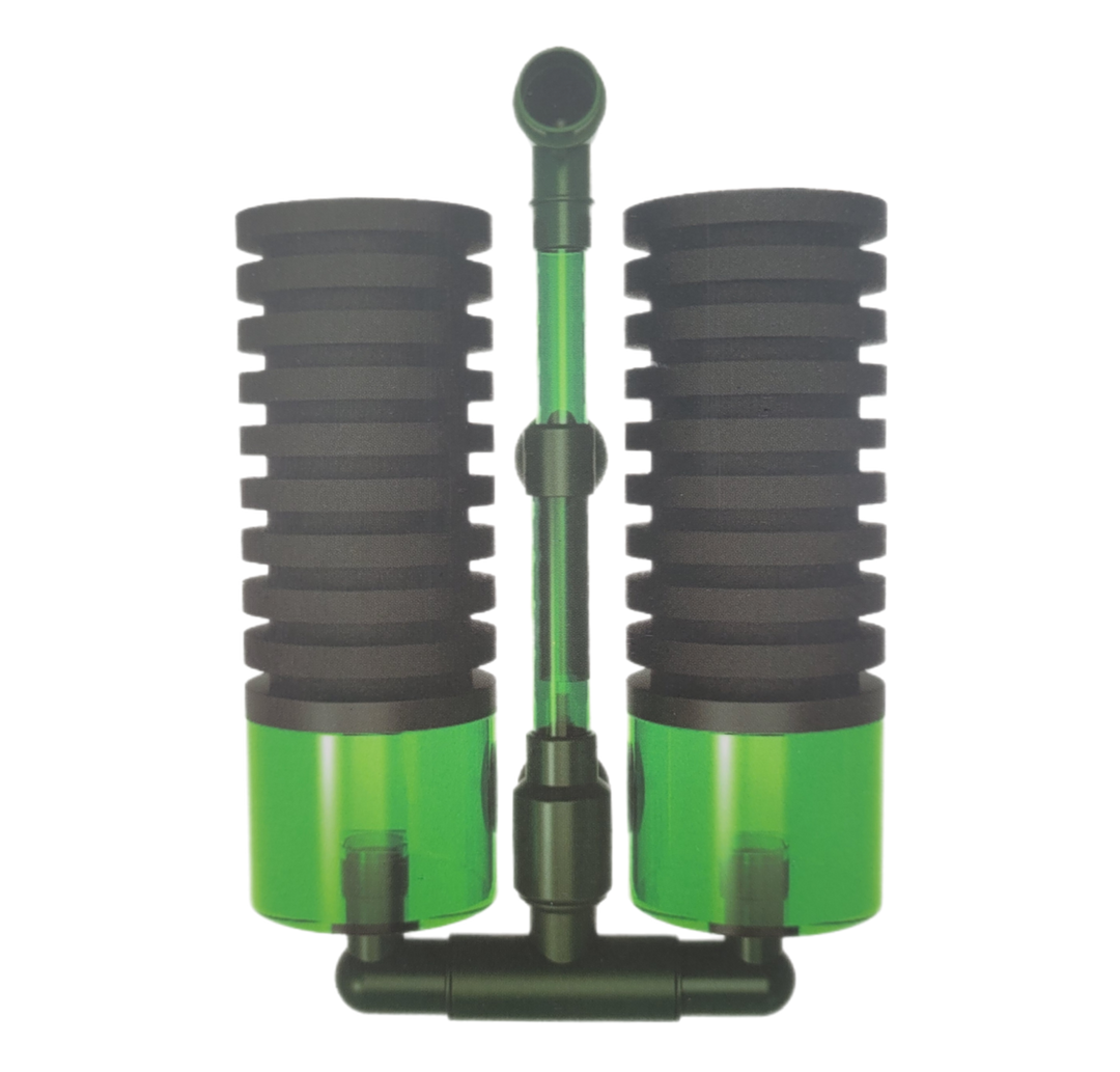 QS-200A Bio-Doppelschwammfilter mit Filtermedium-Behälter von Finn &amp; Reef
