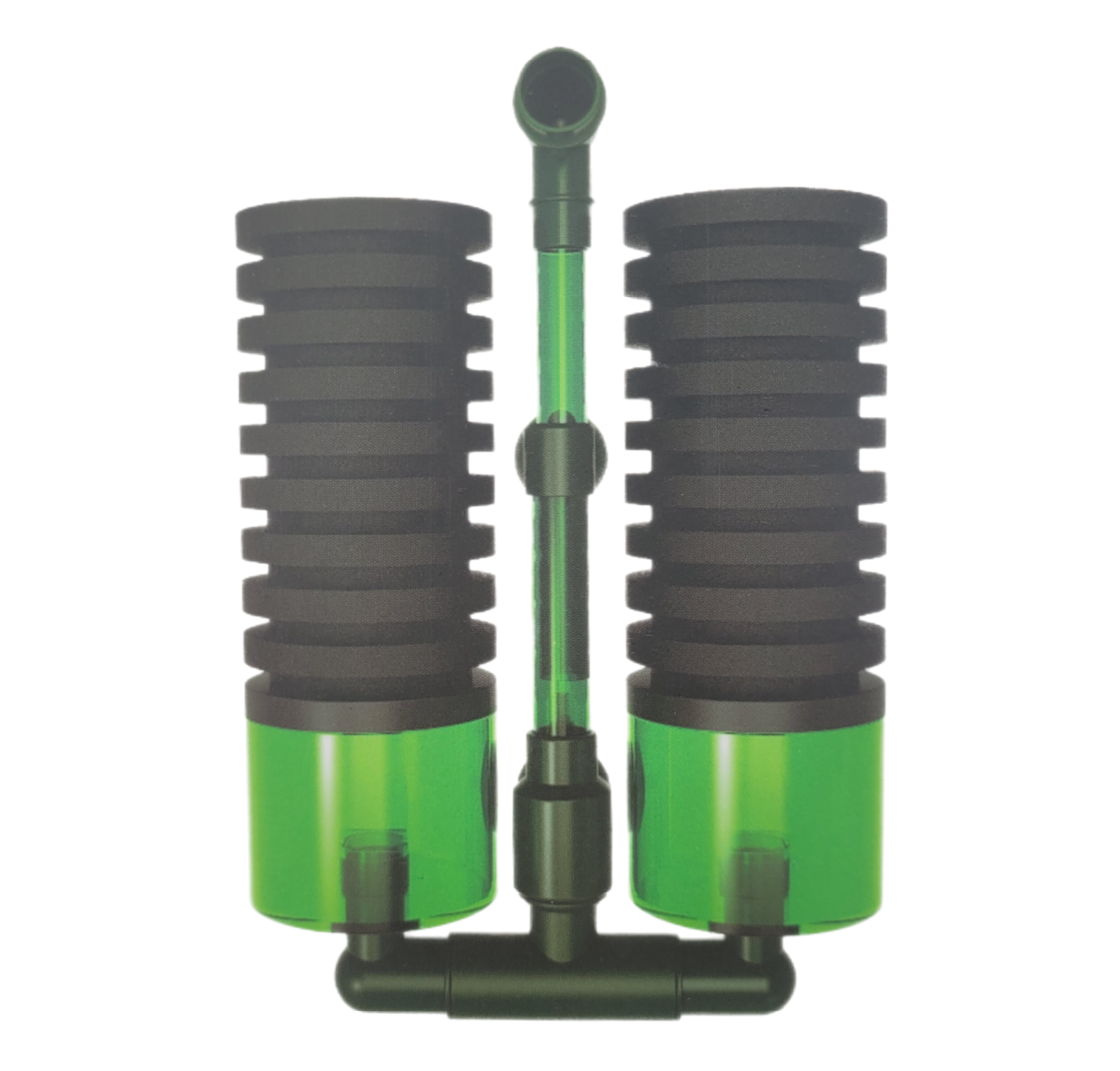 QS-200A Bio-Doppelschwammfilter mit Filtermedium-Behälter von Finn & Reef