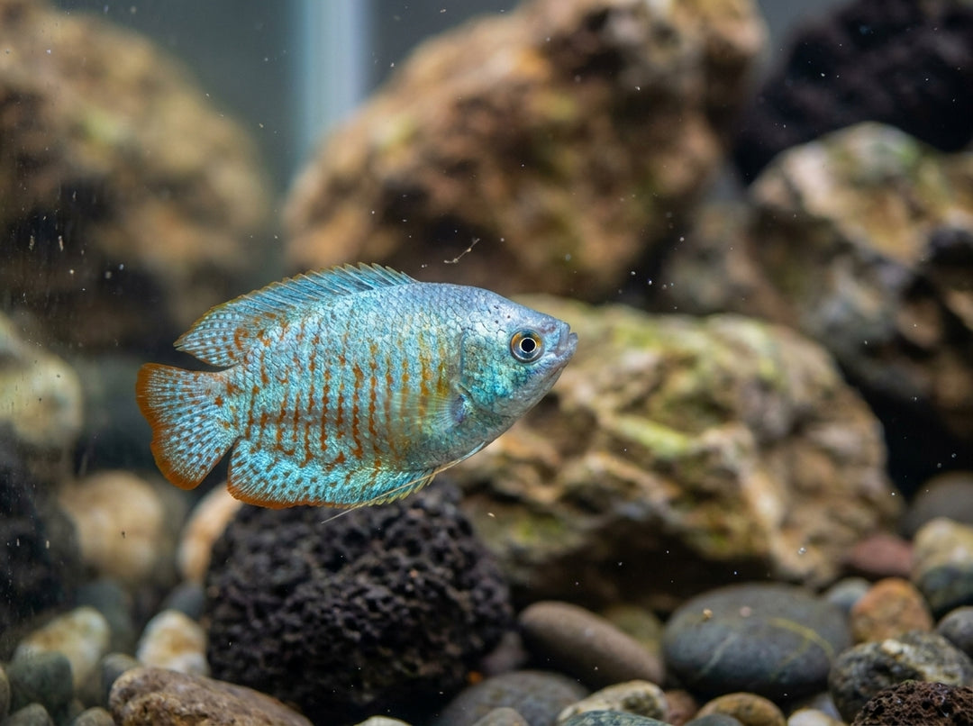 Zwergfadenfisch Koralle-Blau (Trichogaster lalius "Koralle-Blau") von Finn &amp; Reef