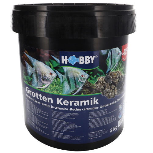 Hobby Grotten Keramik Eimer - 8kg, Aquarien Dekoration von HOBBY
