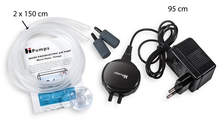 Hpumps Nano Piezo Luftpumpe Zweikanal - schwarz von HPumps