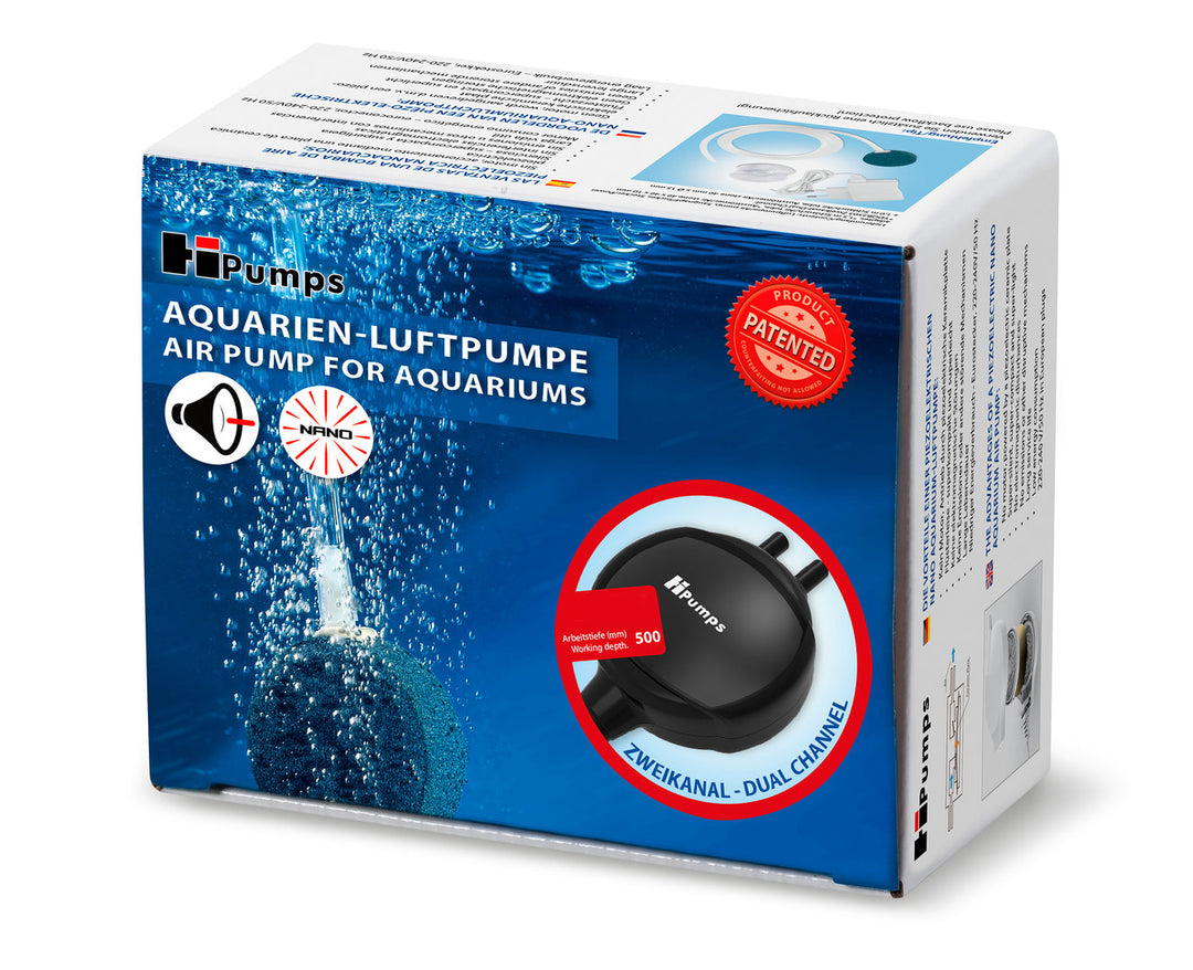 Hpumps Nano Piezo Luftpumpe Zweikanal - schwarz von HPumps