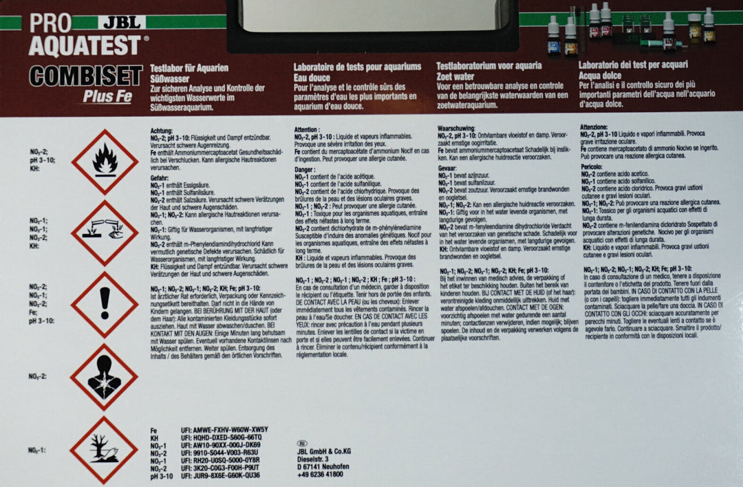 JBL PROAQUATEST COMBISET Plus Fe Schnelltest Set von JBL