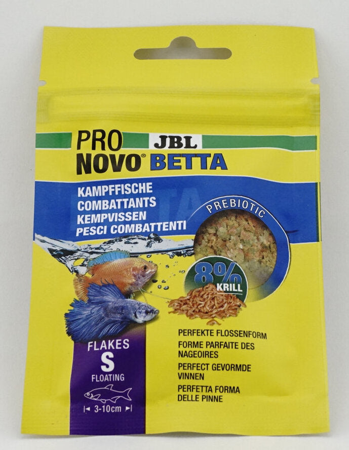 JBL PRONOVO BETTA FLAKES S Hauptfutterflocken für Kampffische von 3-10 cm - 20ml
