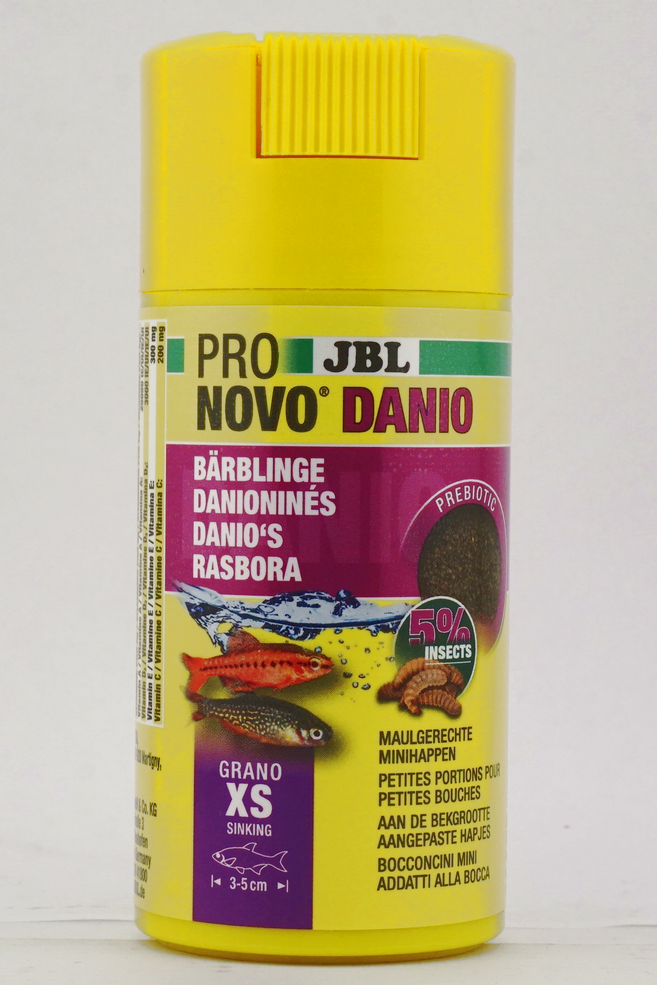 JBL PRONOVO DANIO GRANO XS Hauptfutter-Granulat für alle kleinen Barben & Bärblinge von 3-5 cm