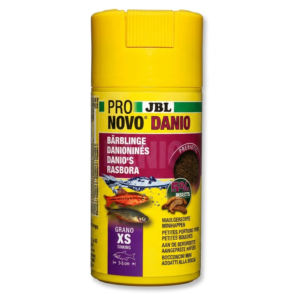JBL PRONOVO DANIO GRANO XS Hauptfutter-Granulat für alle kleinen Barben & Bärblinge von 3-5 cm von JBL