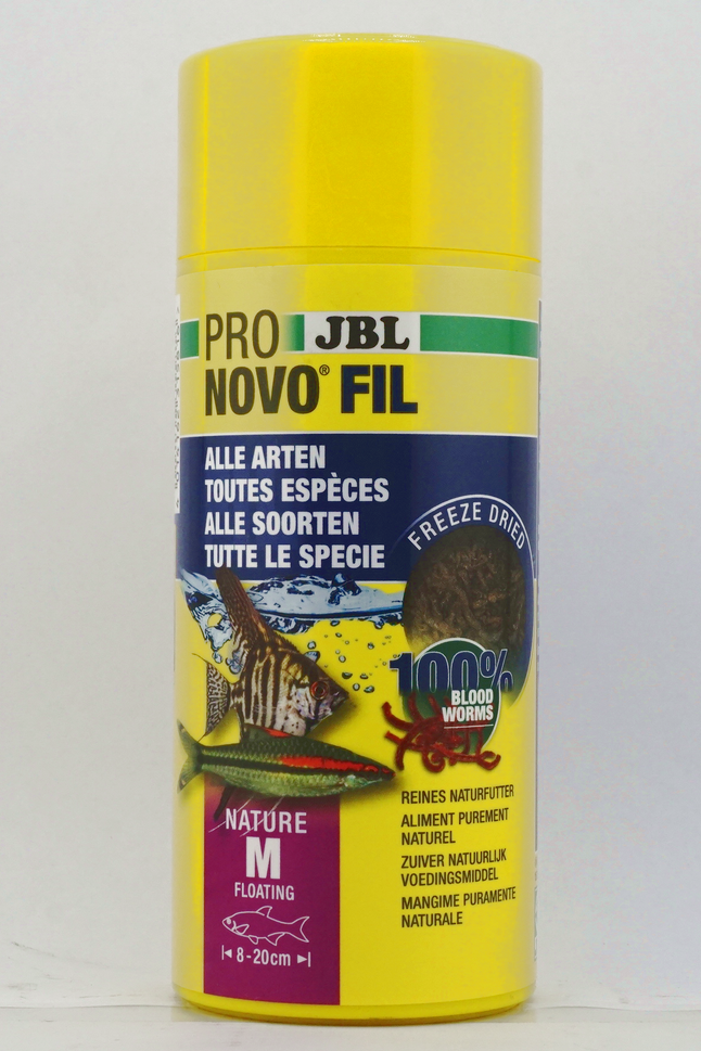 JBL PRONOVO FIL Rote Mückenlarven als Leckerbissen für alle Zierfische von 3-10 cm - 100ml
