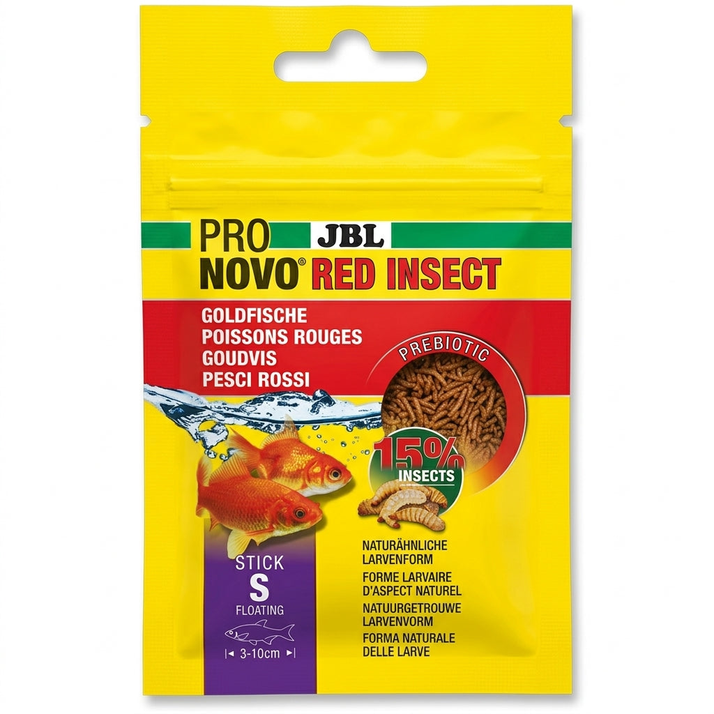 JBL PRONOVO RED INSECT STICK S Hauptfutter-Sticks mit Insekten für Goldfische von 3-10 cm von JBL