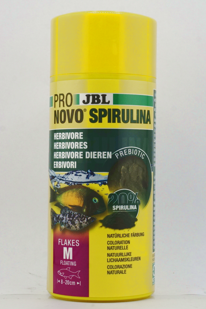 JBL PRONOVO SPIRULINA FLAKES M Spirulina-Grünfutterflocken für alle Aquariumfische von 8-20 cm