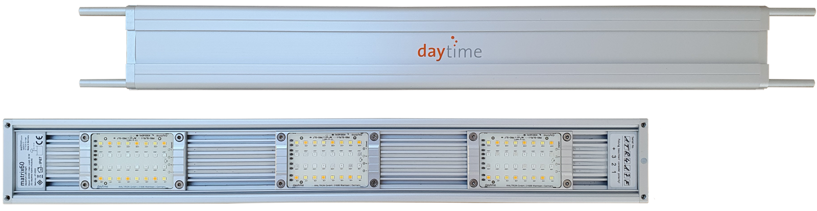 daytime matrix LED-Profil Drauf- und Unteransicht
