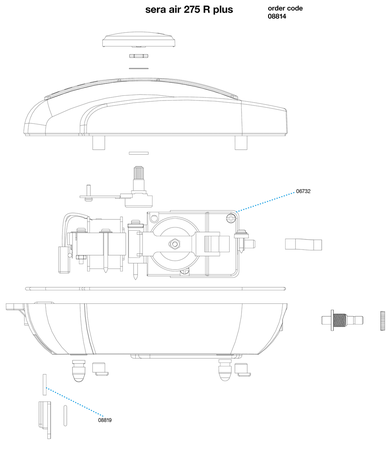 sera air 110 plus Luftpumpe Membranpumpe