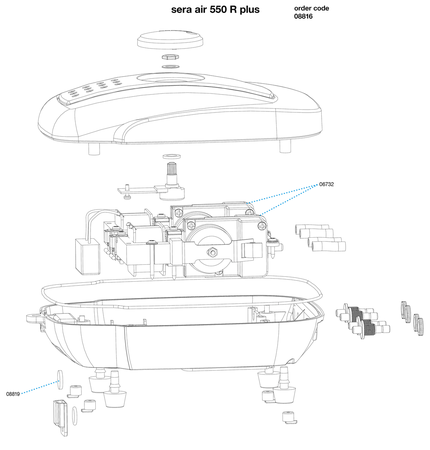 sera air 110 plus Luftpumpe Membranpumpe