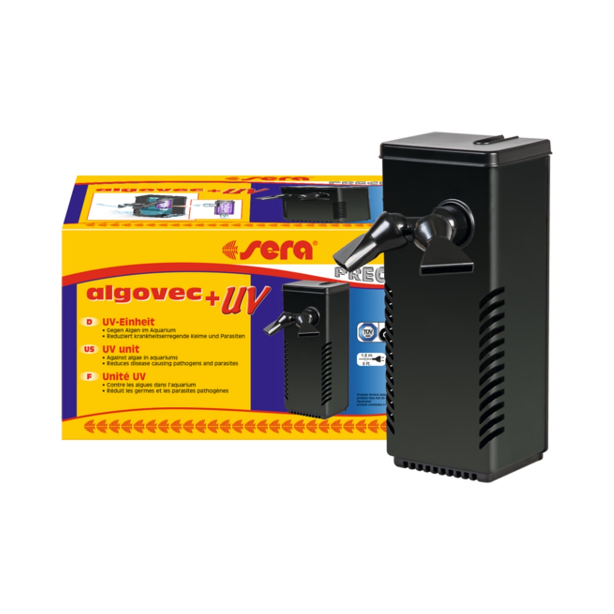 Sera algovec UV-C System für Aquarien bis 100 Liter – Effektive Algen-, Keim- & Parasitenreduktion - Hauptbild - sera-algovec-uv-fr-aquarien-bis-100-liter-01-hauptbild.jpg