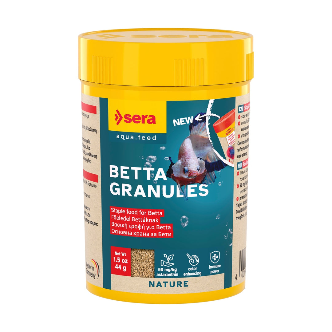 Sera Bettagran Nature Granulat Farbfutter für Kampffische &amp; Labyrinthfische 50ml (24g) - Hauptbild - sera-betta-granules-50-ml-24-g-01-hauptbild.jpg