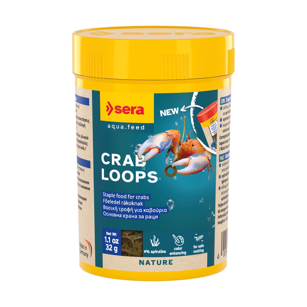 sera Crab Loops Nature 100 ml (32g) – Alleinfutter für Krebse & Garnelen - Hauptbild - sera-crab-loops-nature-100-ml-32g-01-hauptbild.jpg