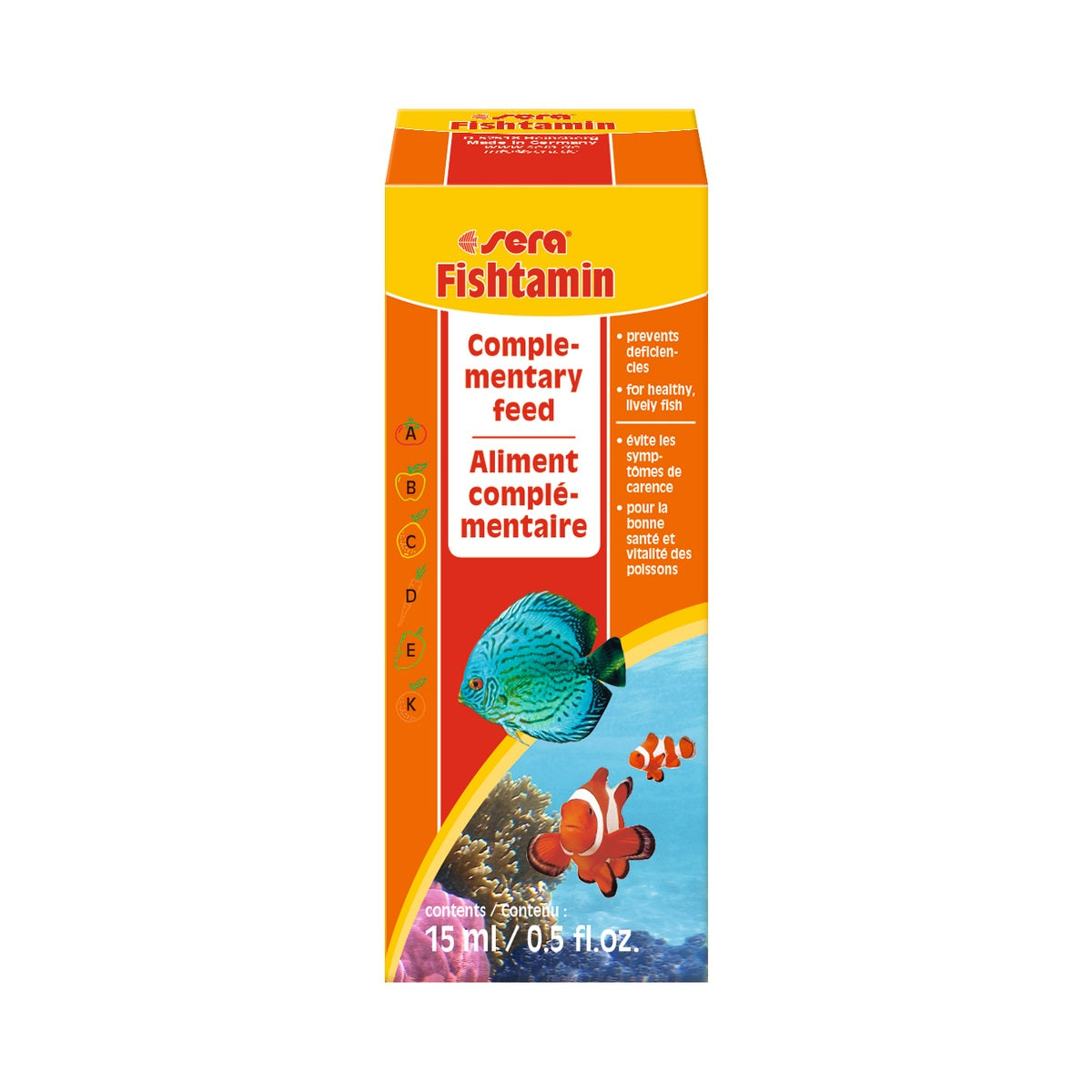 sera Fishtamin Multivitamin Konzentrat für Zierfische 15 ml – Vitalität & Abwehrkräfte - offizielles Sera Produktbild 1