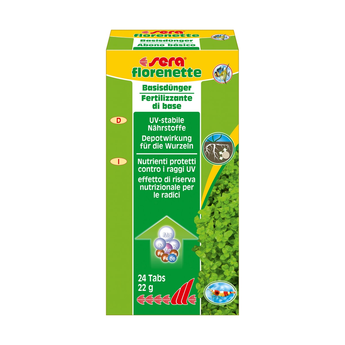 sera florenette Root Tabs 24 Tabs – Premium Wurzeldünger für Aquarienpflanzen - Hauptbild - sera-florenette-root-tabs-24-tabs-01-hauptbild.jpg