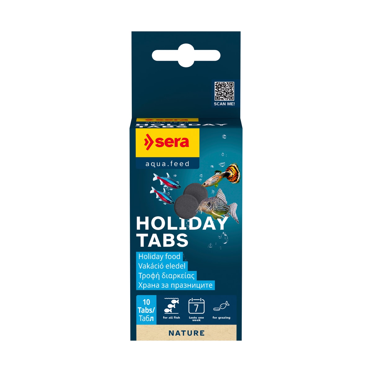 sera Holiday Tabs 10 Tabs (21 g) – Zuverlässiges Ferienfutter für Zierfische - square product image - sera-holiday-tabs-10-tabs-square-01.jpeg