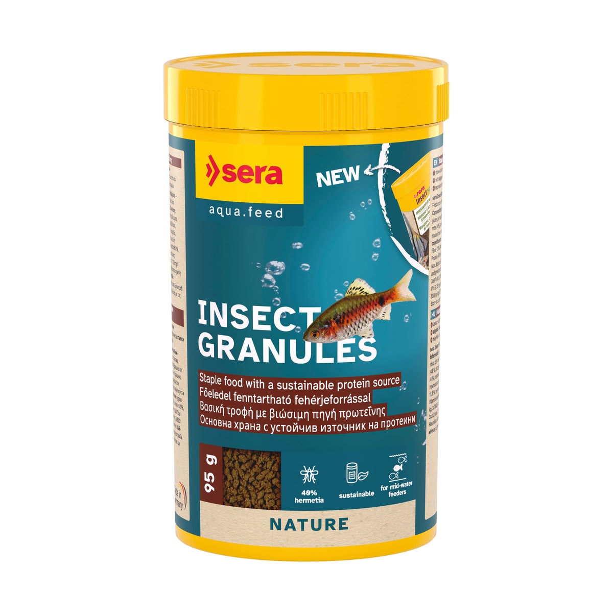 sera Insect Granules Hauptfutter für Zierfische – Nachhaltige Insektenproteine 100ml (36g) - Hauptbild - sera-insect-granules-hauptfutter-mit-nachhaltiger-proteinque-01-hauptbild.jpg