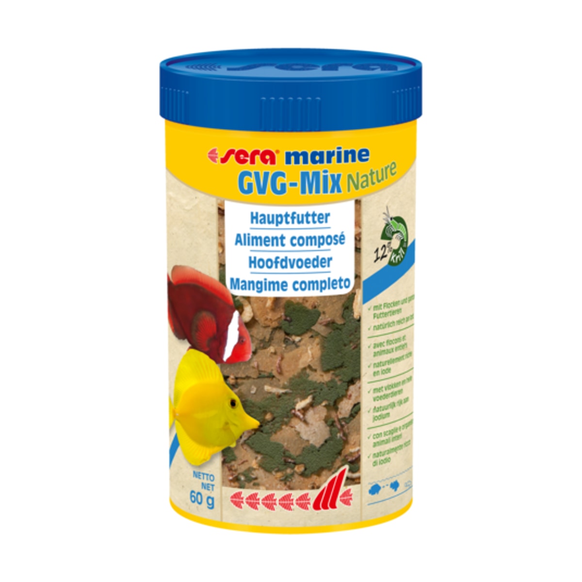 sera marine GVG-Mix Natur – Premium Flockenfutter für Meerwasserfische – Vitalität & Farbpracht - square product image - sera-marine-gvg-mix-natur-square-01.jpeg