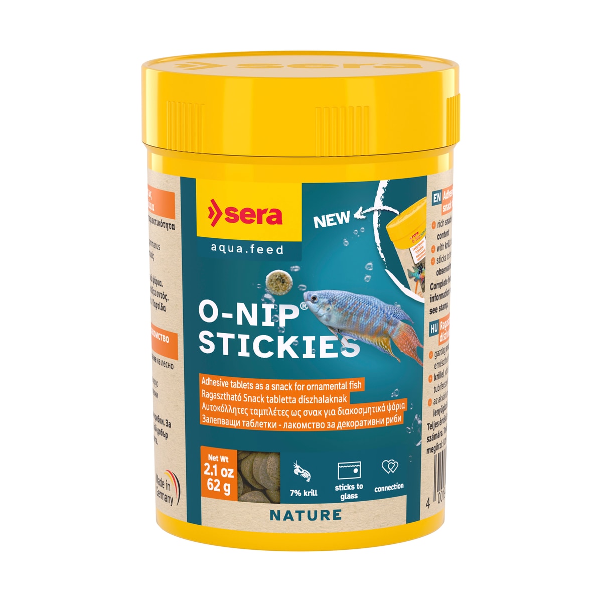 sera O-Nip Nature Treat Tablets 60g – Natürliches Haftfutter für Aquarienfische - square product image - sera-o-nip-nature-treat-square-01.jpeg
