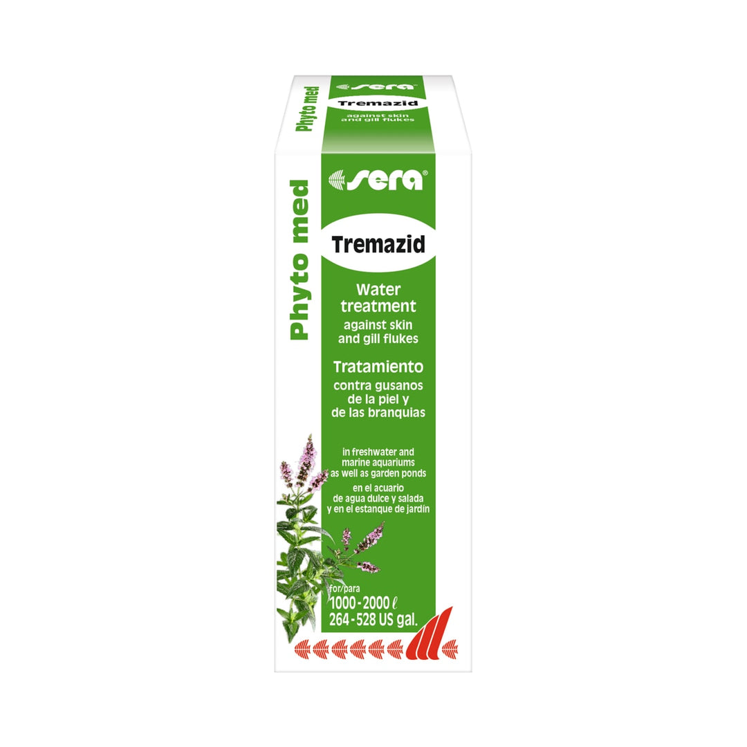 sera Phyto med Tremazid 30 ml – Effektive Pflanzenbasierte Behandlung gegen Haut- &amp; Kiemenwürmer - square product image - sera-phyto-med-tremazid-30-square-01.jpeg