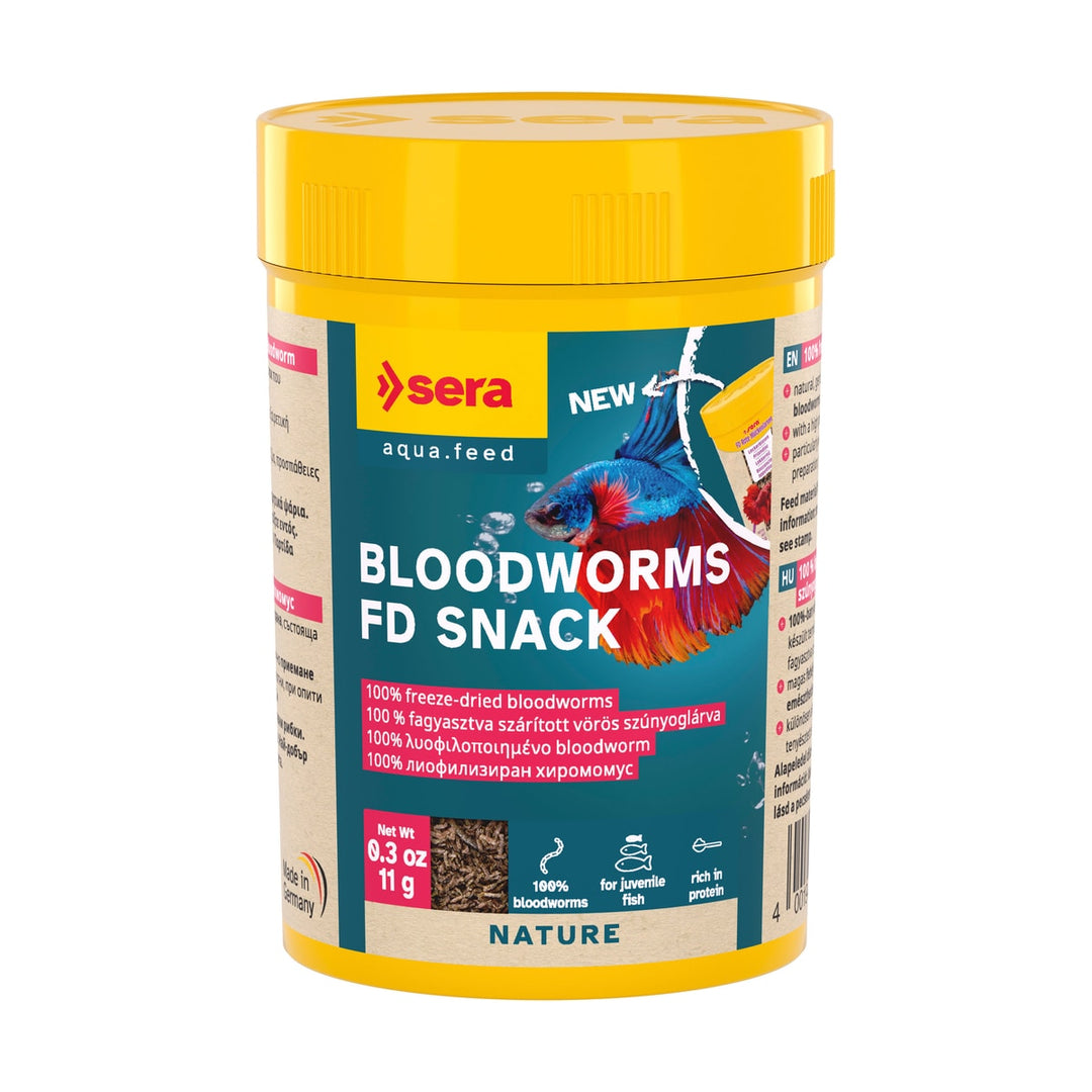 Sera Bloodworms FD Snack 100ml (11g) – Premium Gefriergetrocknete Rote Mückenlarven für Zierfische - Hauptbild - sera-sera-bloodworms-fd-snack-100-ml-11-g-01-hauptbild.jpg
