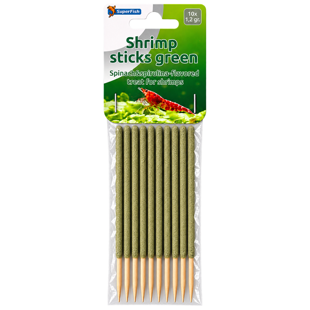 SuperFish Shrimp Sticks Green – freigestellte 10er-Packung