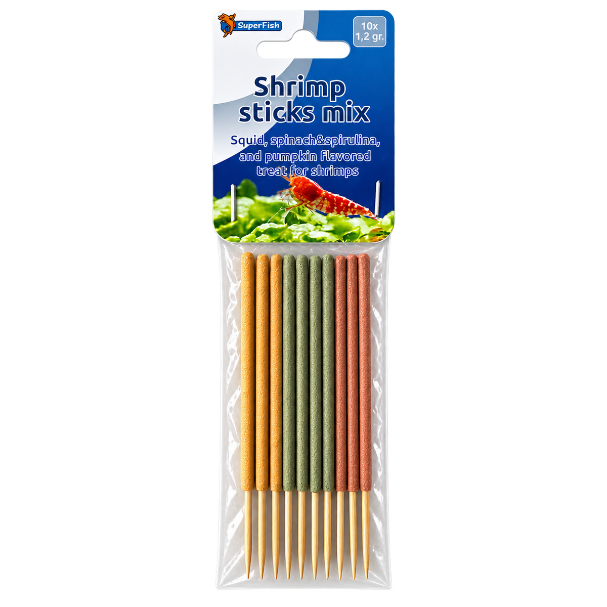 SuperFish Shrimp Sticks Mix – freigestellte 10er-Packung